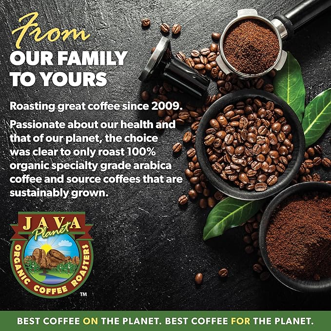 Low Acid Organic Coffee – Whole Bean, Mold-Free & Stomach Friendly by Java Planet, Ethiopian Single Origin Coffee, Medium Roast, Smooth Full Flavored, 5LB Bag