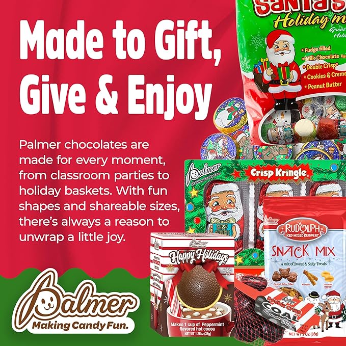 Palmer Hot Chocolate Bomb with Marshmallows, Milk Chocolate Shell Filled with Marshmallows, Fun Holiday Treat or Gift, Just Add Hot Milk or Liquid, Making Candy Fun Since 1948 (3 Pack)