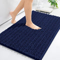 Arotive Luxury Chenille Bathroom Rug Mat, Extra Soft Thick Absorbent Shaggy Bath Rugs, Non-Slip Machine Wash Dry, Plush Bath Mats for Bathroom, Shower and Tub, 34x21, Navy