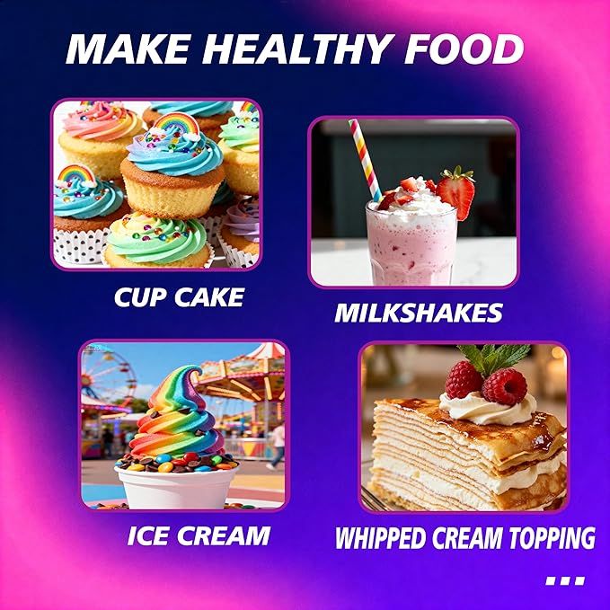 2.2L 1360G Whipped Cream Charger Tank (2Pack), Cartridges for Desserts & Cocktails, for Whipping Cream, Desserts, Culinary Foams - Food Grade, Easy Use, High Yield