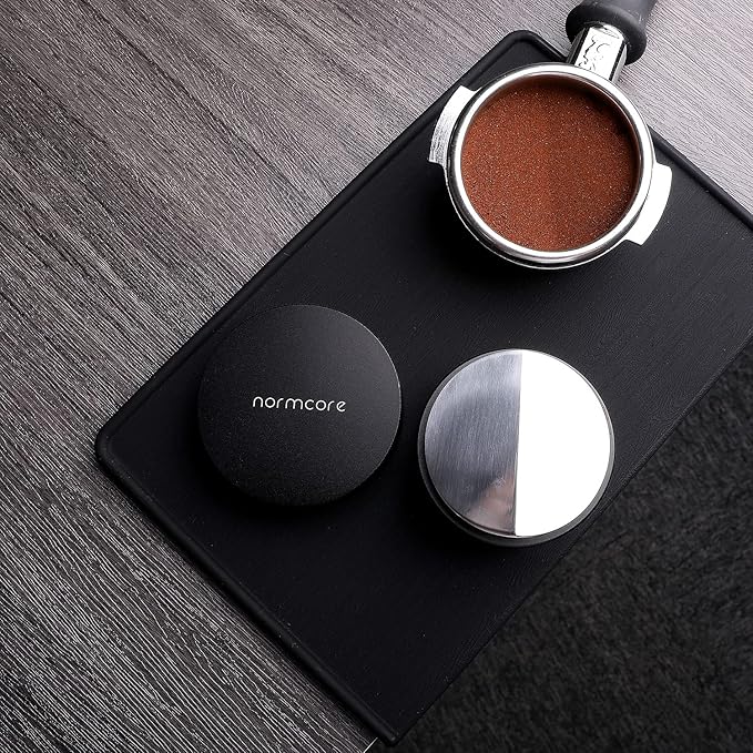 Normcore 58.5mm Coffee Distribution Tool - Espresso Coffee Leveler Tool for 58mm Portafilter - Barista Espresso Accessories - Adjustable Depth - Stainless Steel base - Distributor Stand