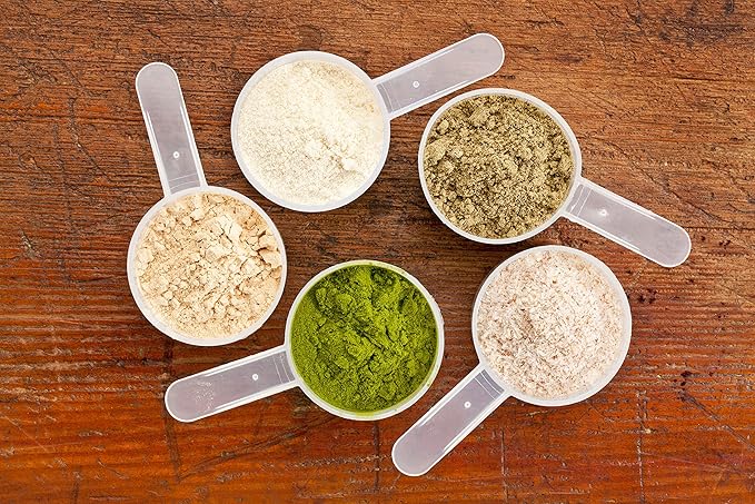 70 mL Plastic Measuring Packaging Scoop (=70 cc/ = 4.73 Tablespoon/ = 2.37 fl oz/ = 0.3 Cup), Meidum Handle - to Measure and Dispense Spices, Granules, Powders, for Seeds Packing (50)