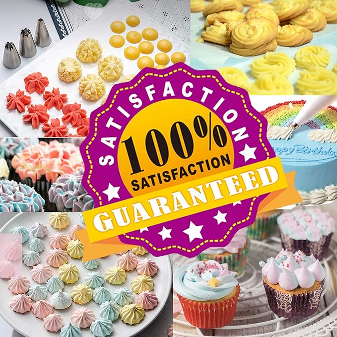 GEMLON Disposable Piping Bags – 12 Inch Clear Pastry Bags (100PCS) for Cake & Cookie Decorating, Anti-Burst Icing Bags for Frosting, Chocolate & Royal Icing – Durable Plastic Baking Supplies