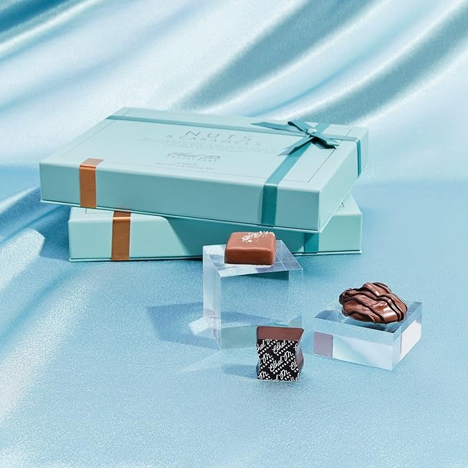 Ethel M Chocolates Premium Nuts & Caramels Collection Chocolate Gift Box, Milk & Dark Chocolate Candy Assortment, 24 Pieces of Creamy, Smooth and Rich Chocolate Gems