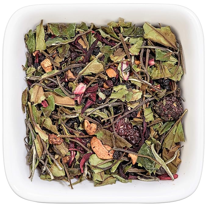 Tealyra - White Garden Bouquet - Fruity White Loose Leaf Tea Blend - Hibiscus - Strawberry - Raspberry - Antioxidants and Vitamines Rich - All Natural Ingredients - 110g (4-ounce)