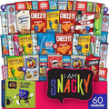 I AM Snacky - Thanksgiving Snack Box Variety Pack Care Package + Greeting Card - SNACKY'S SOCIAL SAMPLER (60 Count) Birthday Sweet Treats Gift Basket, Candies Chips, Food Assortments
