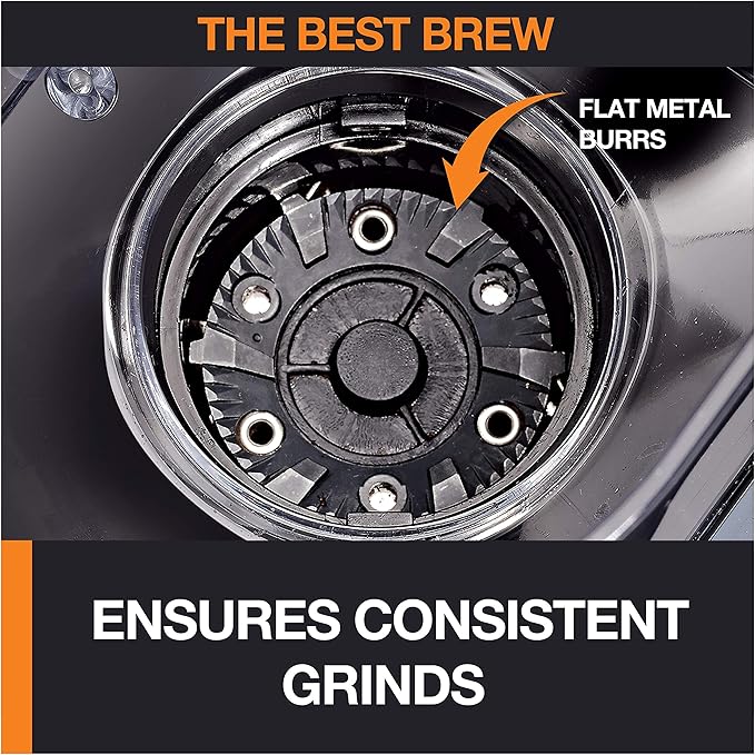 KRUPS Precision Burr Coffee Grinder: 12 Settings, 8 oz Capacity for Drip, French Press, Espresso, Pour Over, Cold Brew - Stainless Steel, 110W, Auto-Stop, Easy Clean