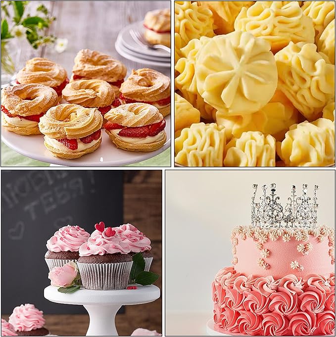 12PCS Piping Tips Set, Food Grade and Premium Stainless Steel Large Piping Tips for Baking Cupcakes, Cake Decorating, Pastries, Sturdy and Long-lasting
