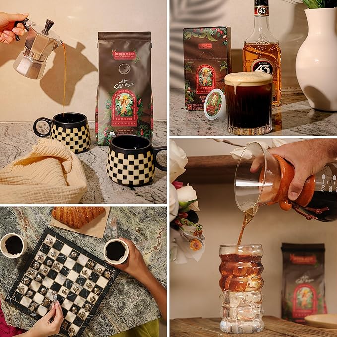 Dios Mio Coffee by Sofia Vergara, Dark Roast, K-Cup Pods, 44 Count (2 Boxes of 22 K-Cup Pods)