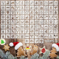 100 Pcs Stencils for Painting on Wood Reusable Stencil Crafts Drawing Templates Holiday Wall Paper for DIY Scrapbook Home 2 x 2 Inch(Santa Style)
