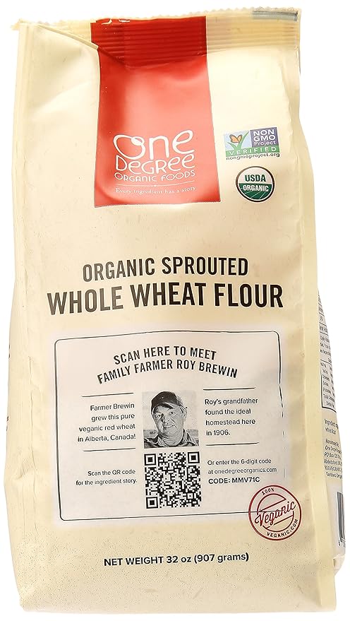 One Degree Organics Organic Sprouted Whole Wheat Flour, 32 oz