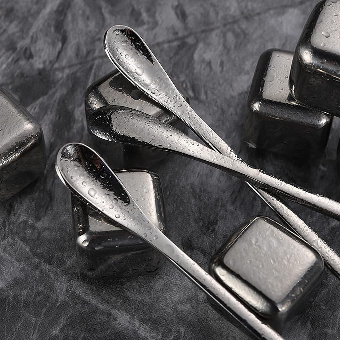 Stainless Steel Coffee Stirrers Spoons 6 Pieces Ice Tea Long Spoons Drink Stir Sticks Spoon for Bar Coffee Cocktail…