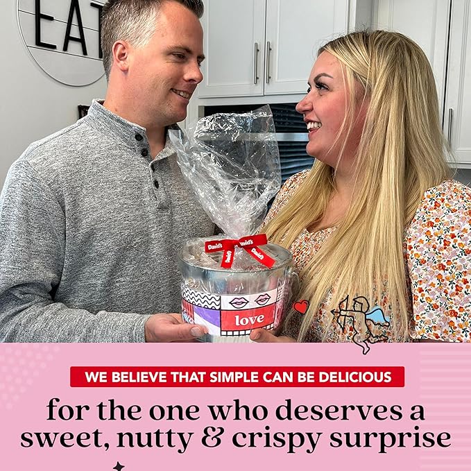 David’s Cookies Thin Crispy Cookies and Butter Pecan Meltaways Gift Bucket - Delicious Gourmet Food Gift For Her, Him and Family 1.3Lbs
