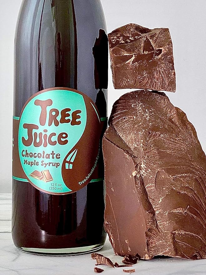 Tree Juice Chocolate Maple Syrup | 100% Pure Grade A Maple Syrup | All Natural, Non GMO, Vegan, Gluten Free, Vegetarian, Paleo | 12 Ounce Bottle