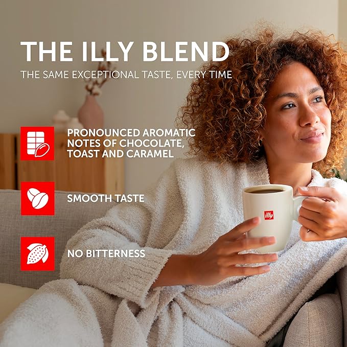 Illy Whole Bean Coffee, Intenso Bold Roast - Bold & Flavorful - 100% Arabica - Whole Beans - Pressurized Packaging Sealed for Freshness - 8.8oz can (Pack of 12)