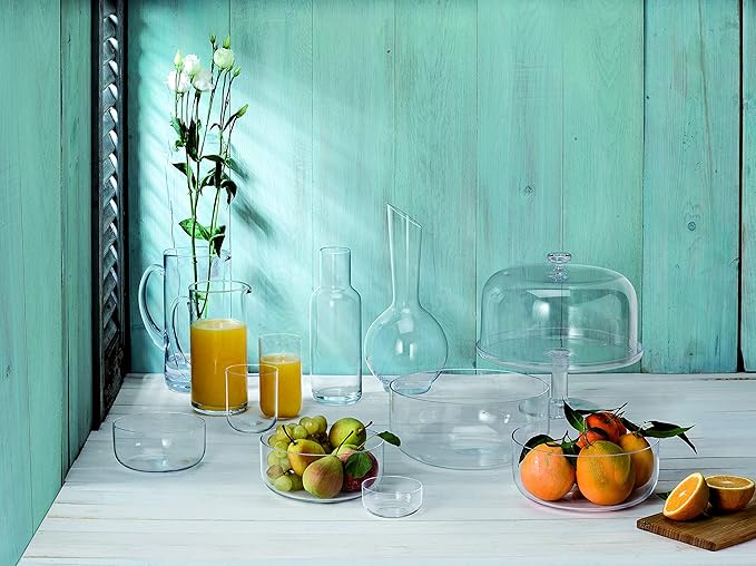 Luigi Bormioli Sublime 34 oz Carafe with Cork Stopper – Elegant Ultra Clear Glass Carafe For Wine, Water, Juice, Milk, Coffee, Iced Tea – Wide Mouth Carafe For Restaurants & Home Use – Made In Italy