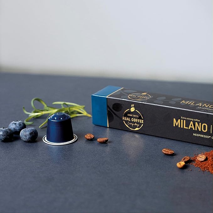 Strong Espresso Variety Pack for Nespresso | 100 Bold Aluminum Pods| 5 Intense Italian Flavors | 100% Nespresso Compatible Pods