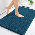 Arotive Luxury Chenille Bathroom Rug Mat, Extra Soft Thick Absorbent Shaggy Bath Rugs, Non-Slip Machine Wash Dry, Plush Bath Mats for Bathroom, Shower and Tub, 30x20, Peacock Blue