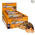 FITCRUNCH Snack Size Protein Bars, 6-Layer Baked Bar, 3g of Sugar, Gluten Free & Soft Cake Core (9 Bars, Caramel Peanut)