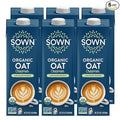 SOWN Organic Oat Creamer Unsweetened - Barista Oat Milk Non Dairy Coffee Creamer - Plant Based, Dairy-Free, Vegan, 0g Added Sugar, Gluten-Free, Non-GMO, Shelf Stable - 32oz (Pack of 6)