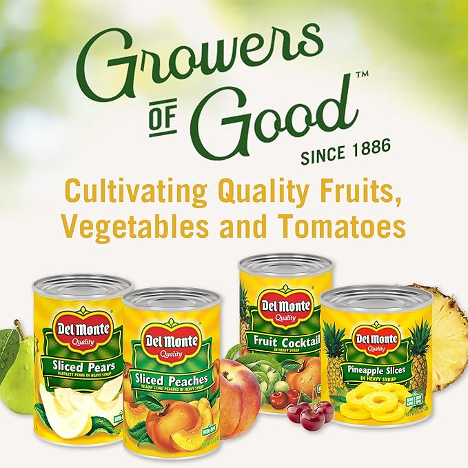 Del Monte Yellow Cling Canned Peach Halves in Heavy Syrup, 29 oz Can (Pack of 6)