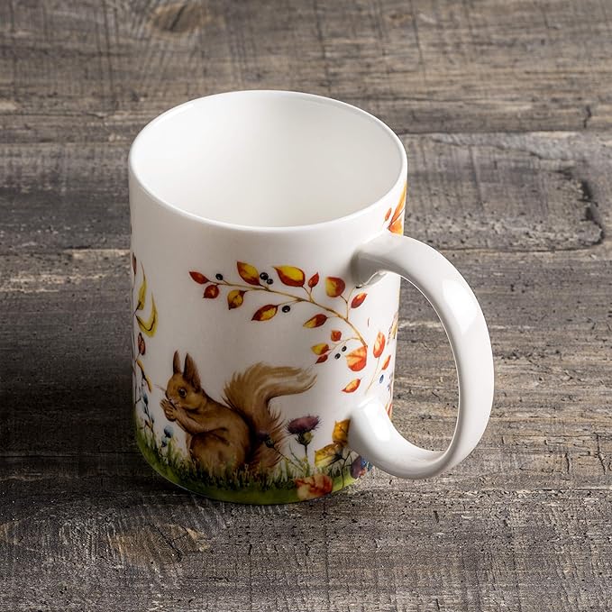 Maison d' Hermine Coffee Mug with Handles Fine Bone China Mugs Pack of One Tea Cups for Hot Beverages Cappuccino Latte Home Restaurant Office Perfect for Gift (Sous-Bois - Option 1, 15 Ounce)