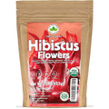 Hibiscus Tea 1LB (16Oz) 100% CERTIFIED Organic Hibiscus Flowers Herbal Tea (WHOLE PETALS), Caffeine Free in 1 lbs. Bulk Resealable Kraft BPA free Bags from U.S. Wellness