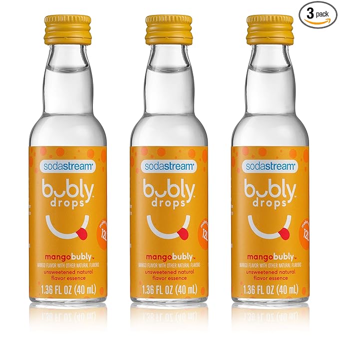 Sodastream bubly Drops, Mango, 1.36 Fl Oz (Pack of 3)