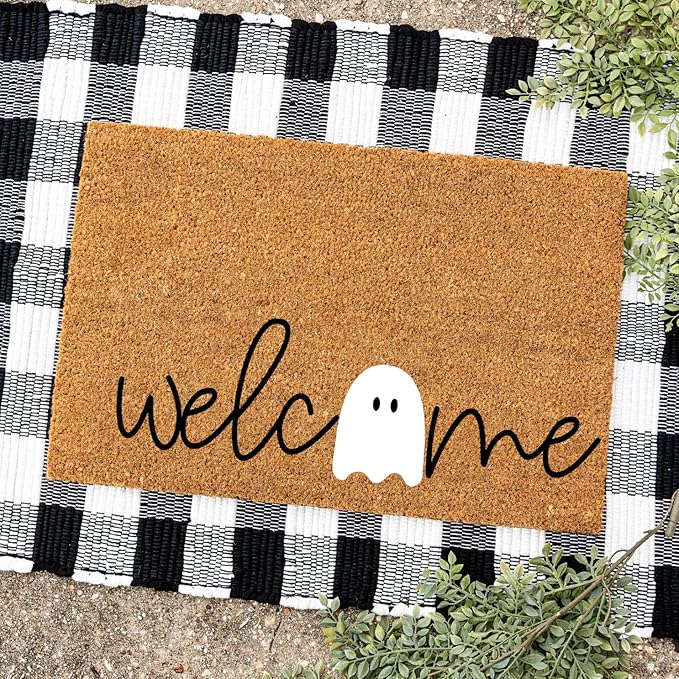 Halloween Stencils for Door Mats Large Halloween Doormat Stencils Trick or Treat Boo Ghost Stencil for Door Mat Wood Sign Fabrics DIY Crafts Decor