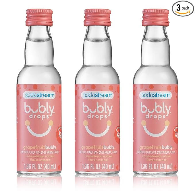 SodaStream bubly Drops, Grapefruit, 1.36oz (Pack of 3)