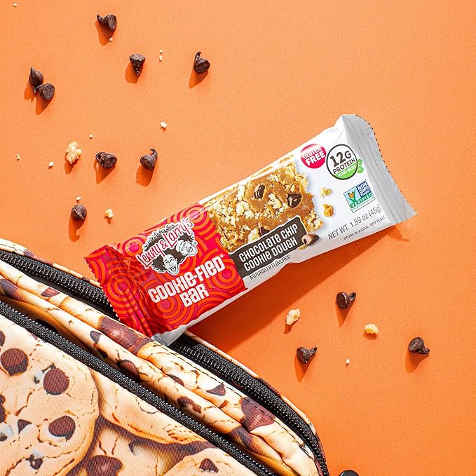 Lenny & Larry's Cookie-fied Bar – Chocolate Chip Cookie Dough Vegan Protein Bars 9x45g – Healthy Snacks with 12g Plant Protein & 5g Fiber – Gluten free Power Bar, Keto Friendly, Non-GMO & Vegan