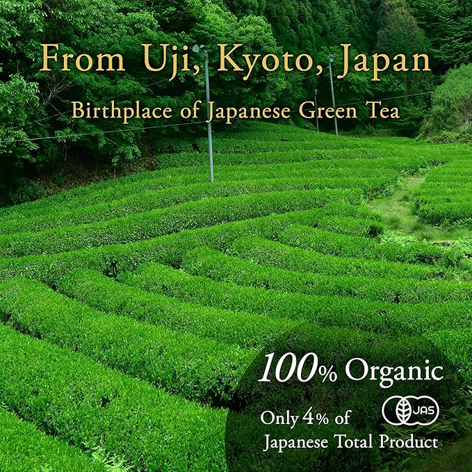 YAMASAN KYOTO UJI Hojicha Powder Organic Roasted green tea Baking powder latte powder, (100g) Made in Japan,Sold by Japanese company
