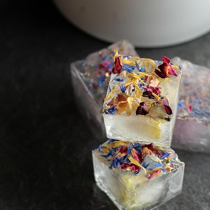 MagJo Naturals Brilliant Flower Petal Blend - Edible blend of calendula, blue cornflower and rose petals, all natural, food-grade, dried floral mix for baking, cocktails & garnish, Packaged in the USA
