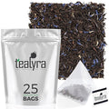 Tealyra - Cream Earl Grey Tea Pyramids Bags - Classic Black Leaf Tea - Citrusy with Vannilla Flavor - 25 Sachets (2-ounce)