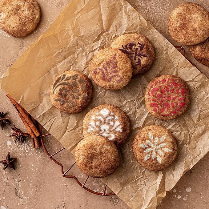 NAKLEO Coffee Stencils and Cookies Decoration 14Pcs 2.8”x2.8” and 4.3”x4.3”, Reusable Plastic Baking Templates, Ornament Pattern Decor, Barista DIY Art Craft, Capuccino Latte Chocolate Cake Biscuit
